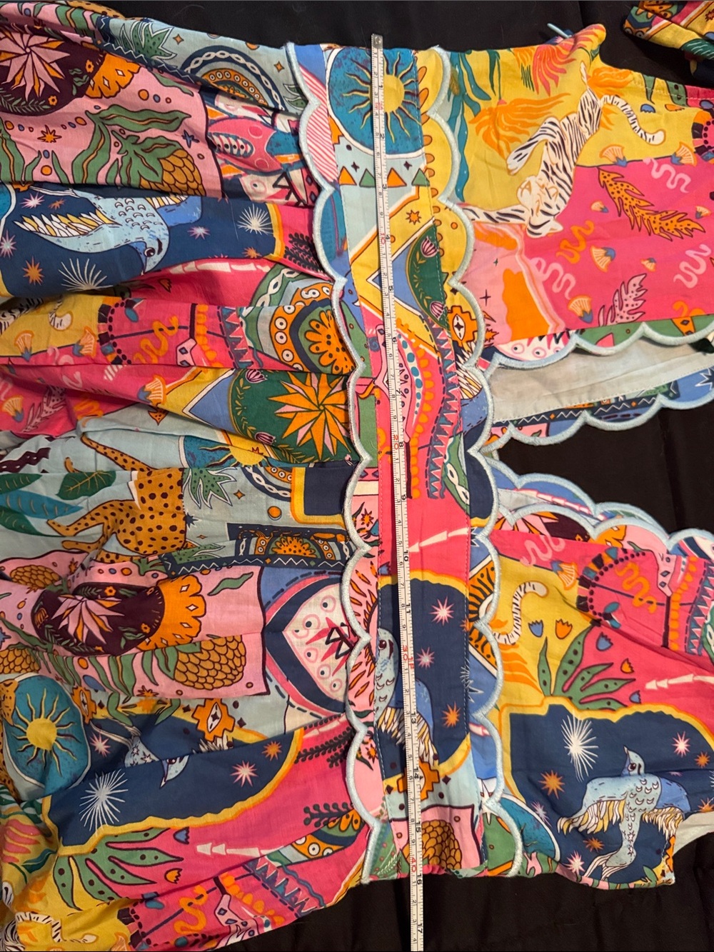 NWT! Vibrant Multicolor Floral-Print Midi Dress with Tie Back - Picture 10 of 11